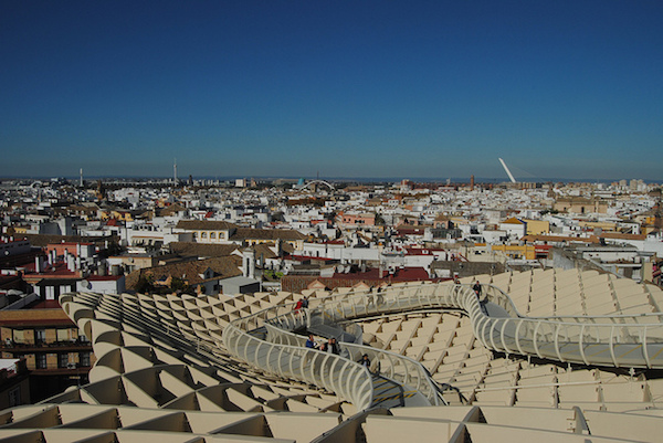 Esta es la vista desde lo alto de Las Setas, que es una de las mejores vistas de Sevilla!